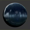 Cartoon Scene of Transparent Sphere with Forest Path Trees and Light Reflections