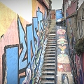 Graffiti Street Street Graffiti Stairs Stairs Steps Graffiti Slideway Graffiti 3d model