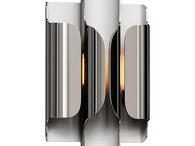 Modern Wall Light With Metallic Finish Unique Shape Sleek Lines And Illumination 3d model
