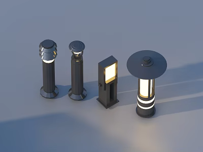 Lamp landscape lamp lawn lamp garden lamp outdoor lamp 3d model