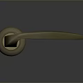 Modern Brass Door Handle Hardware Tool with Smooth Surface and Ergonomic Design for Home Doors
