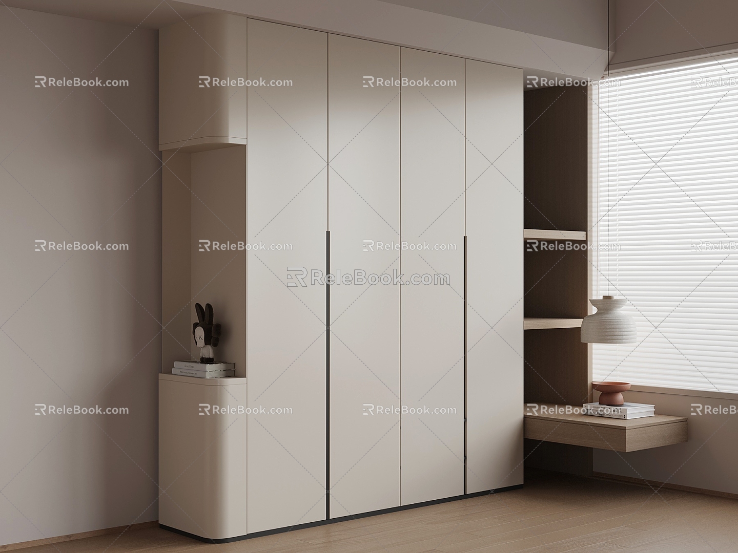 05 modern wardrobe wardrobe 3d model