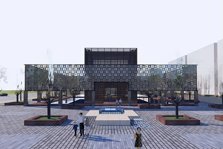 Modern Sales Office Building Sales Office 3d model