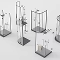 Modern Shower Systems With Glass Enclosure And Multiple Spray Functions 3d model