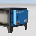Canteen Air Purifier With Blue Black Design Filter System And Control Panel