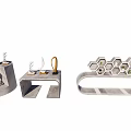 Modern display stand display cabinet 3d model