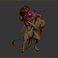 Modern Game Role Rat Man Rat Man Warrior Rocket Man Rocket Mouse 3d model