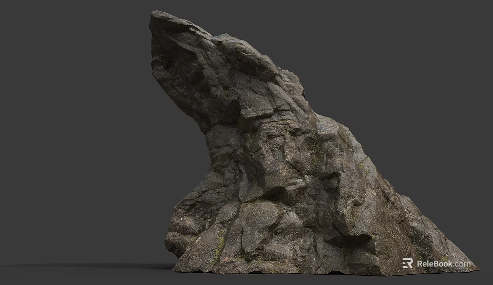 Natural Rock Formation With Rough Surface Texture And Geological Features 3d model