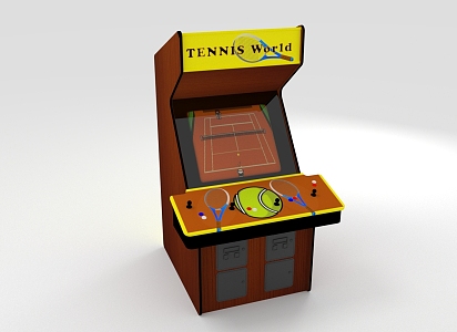 Modern game tennis game console 3d model