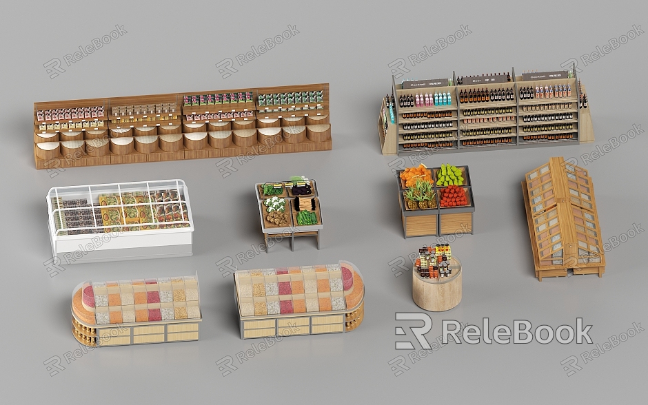 Modern Supermarket Snack House Shelf Supermarket Shelf model