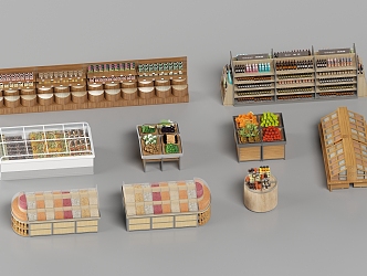 Modern Supermarket Snack House Shelf Supermarket Shelf 3d model