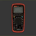 Professional Red Digital Multimeter with LCD Display Control Buttons for Electrical Testing