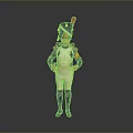 Napoleon Soldier Character With Eagle Mascot Standing In Historical Military Uniform