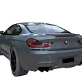 Gray Sporty Coupe Car With Two Door Design And Black Rims