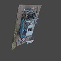 Blue Truck Parked On Muddy Ground With Tools And Equipment