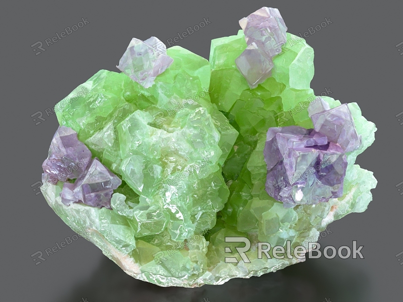 fluorite ore gemstone stone stone spar crystal crystal crystal quartz stone model