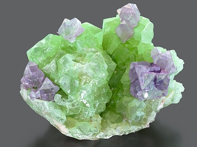 fluorite ore gemstone stone spar crystal quartz stone model