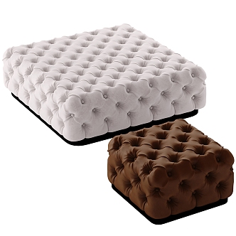 Modern Sofa Stool Square Cushion Stool 3d model