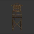 Tower defense sentry tower air defense watchtower observatory tower loft 3d model