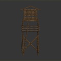 Tower defense sentry tower tower air defense watchtower observatory observatory observatory tower loft 3d model