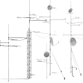 Public Utility Communication Towers Featuring Antennas Satellite Dishes And Support Structures 3d model