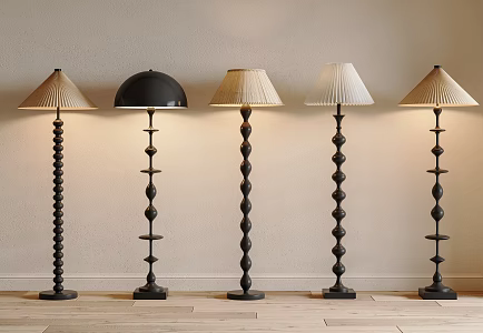 Ancient Style Floor Lamp French Style Retro Floor Lamp Solid Wood Floor Lamp 3d model