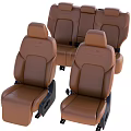 Brown Leather Car Seats Front And Rear For Automotive Interior Comfort
