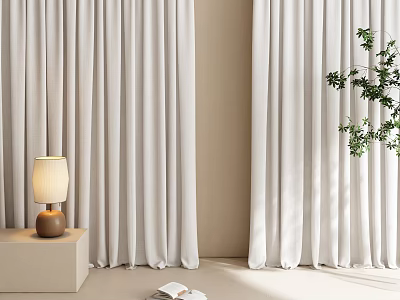Modern Curtain Window Screen 3d model