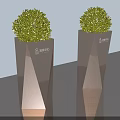 Copper Geometric Shaped Planters With Lush Green Shrubs For Garden Decor By Hang Lung Properties