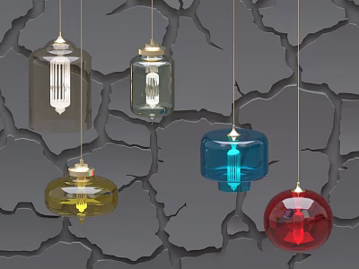 Modern chandelier chandelier combination 3d model