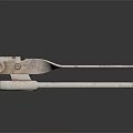 Metal Clamp Tool With Gear Mechanism And Two Holes On Black Surface