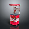 Vintage Red Vending Machine With Retro Structure And PEREMPUAN Sign