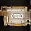 Luxurious Modern Jewelry Store Interior With Illuminated Display Cases And Glass Counters