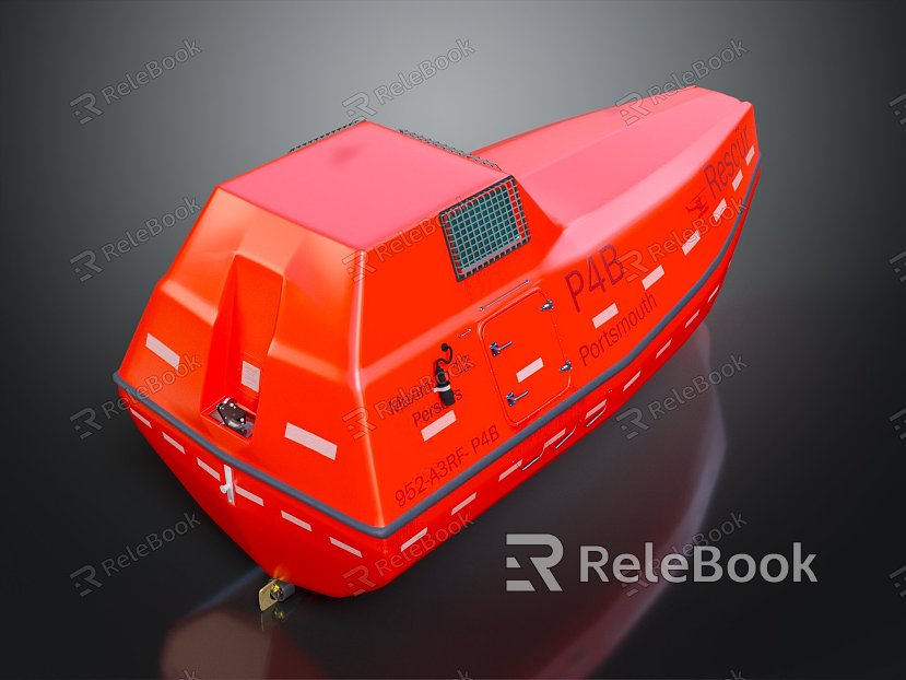 Modern lifeboat life-saving supplies model