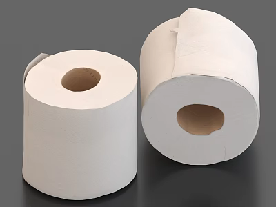 Soft White Toilet Paper Rolls For Daily Use 3d model Soft White Toilet Paper Rolls For Daily Use 3d model
