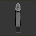 Modern Metallic Pistol Featuring Silver Barrel Dark Grip And Detailed Design