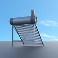Solar Water Heater System With Collector Panels And Storage Tank