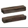 Two Rustic Weathered Wooden Planks Showing Natural Grain And Aged Texture