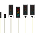 Modern traffic lights traffic facilities 3d model