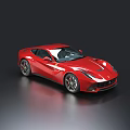 Red Ferrari Sports Car With Sleek Aerodynamic Design And Stylish Wheels