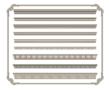 European plaster line 3d model