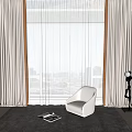 Modern Curtains 3d model