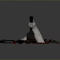 Tactical Weapons With Black Gun White Gloves Rifles And Scattered Red Yellow Bullets