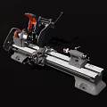 Industrial Lathe Machine With Metal Structure And Precision Components For Metalworking 3d model