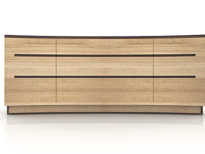 Modern Oak TV Stand With Multiple Drawers And Cabinet Doors For Living Room Decor 3d model