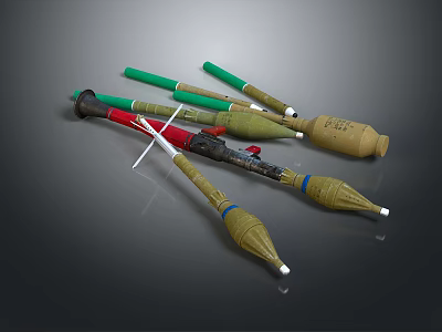 Rocket rocket launcher to air weapon to air missile shoulder missile shoulder rocket 3d model