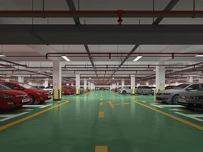 Parking underground garage 3d model