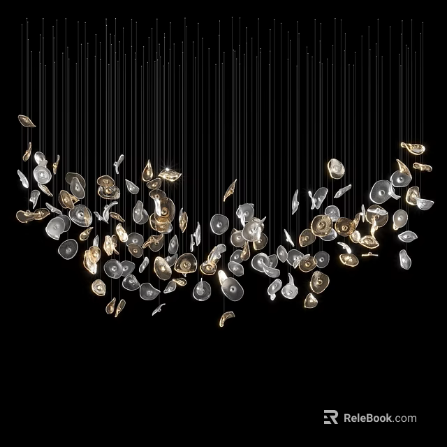 Modern Hanging Wall Decor With Metallic Discs Gold Silver Tones And Geometric Shapes 3d model 