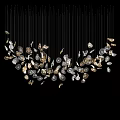 Modern Hanging Wall Decor With Metallic Discs Gold Silver Tones And Geometric Shapes