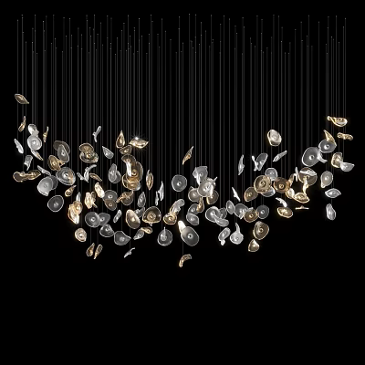 Modern Hanging Wall Decor With Metallic Discs Gold Silver Tones And Geometric Shapes 3d model